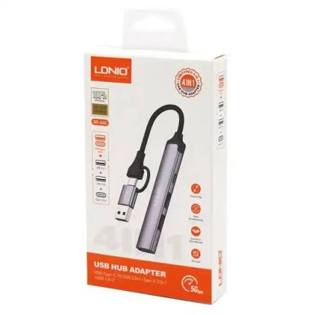 Hub Usb Ds-64c 5 Ports (usb 30, Type-c Et Usb 20) Gris